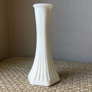 Vintage white milk vase